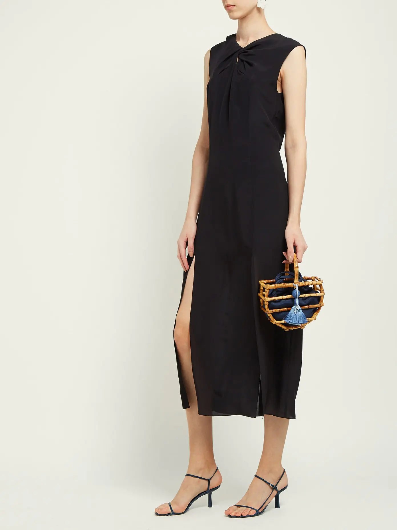 Handcrafted Bamboo Weave Bag with Tassels