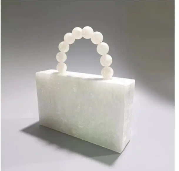 Acrylic Pearl Mint Green Small Shoulder Bag