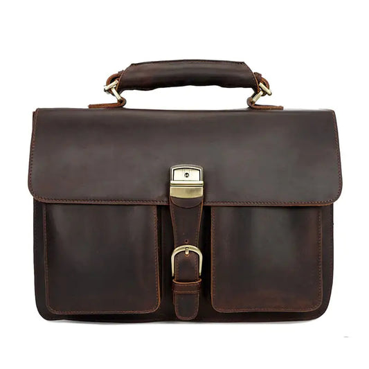 Cowhide One-Shoulder Messenger Leather Bag