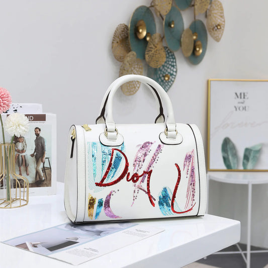 Fashionable Portable Sequin Embroidered Messenger Bag