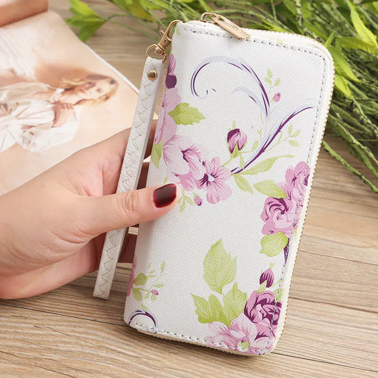 Women's Long Clutch Wallet with Phone Compartment