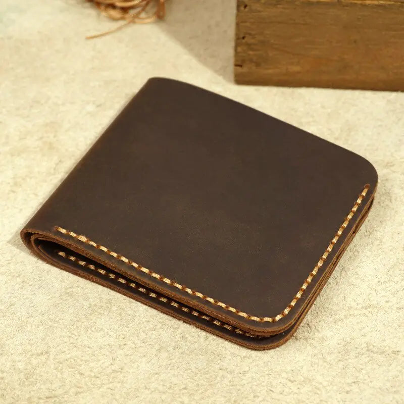 Handmade Genuine Leather Retro Wallet for Men