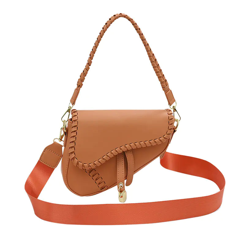 Women's High-Grade Texture Saddle Messenger Bag