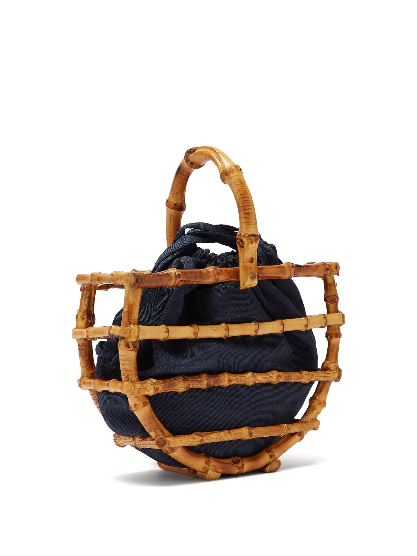 Handcrafted Bamboo Weave Bag with Tassels