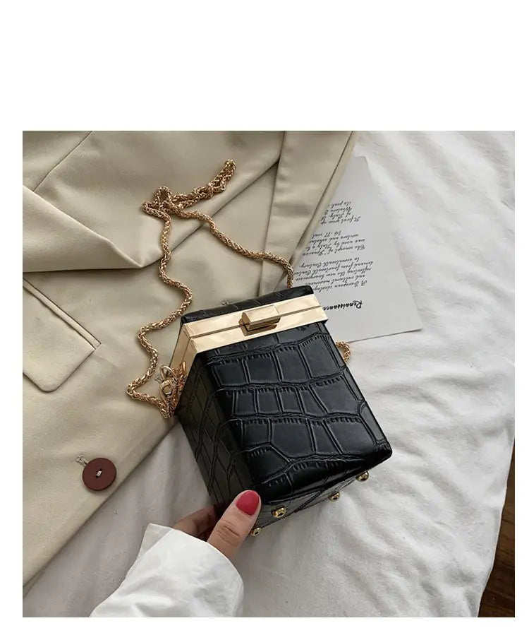 Chic Retro Stone Mini Square Bag
