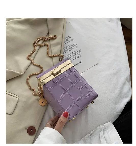 Chic Retro Stone Mini Square Bag
