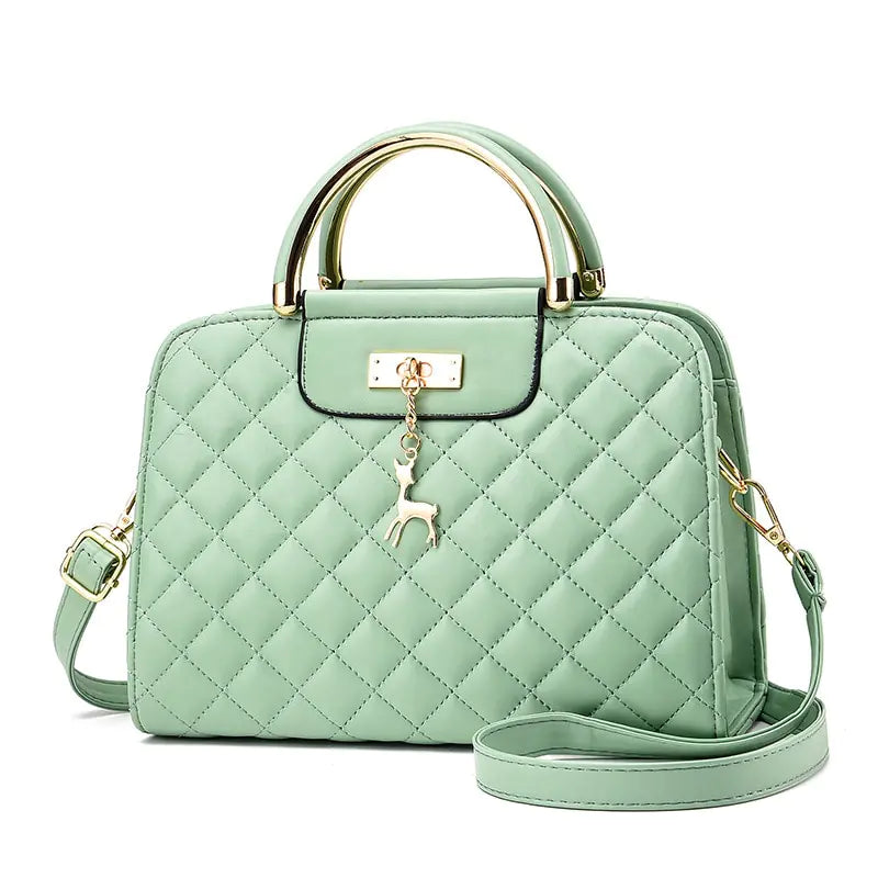Fashionable Women's PU Leather Quilted Shoulder Bag