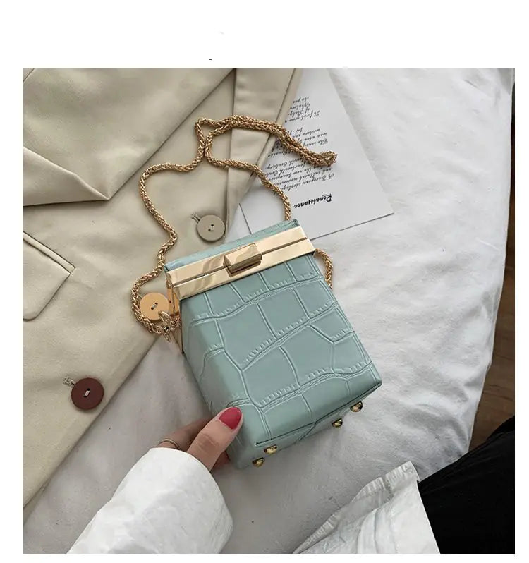 Chic Retro Stone Mini Square Bag