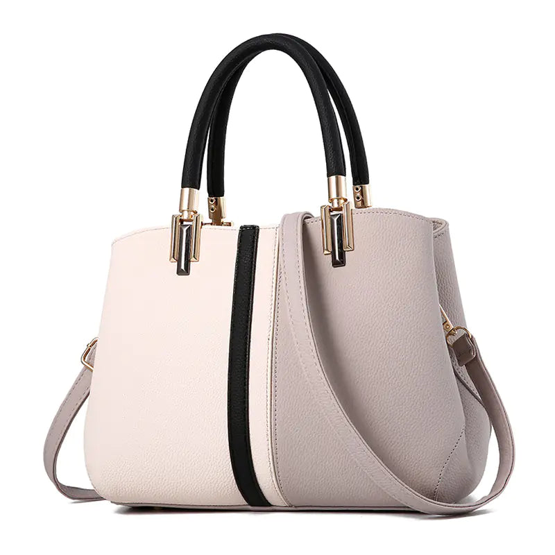 Women's Color Block Shoulder Bag - Stylish Casual Tote